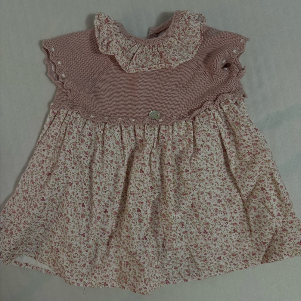 Floral Pink Kids Dress Martin Aranda spanish baby clothes